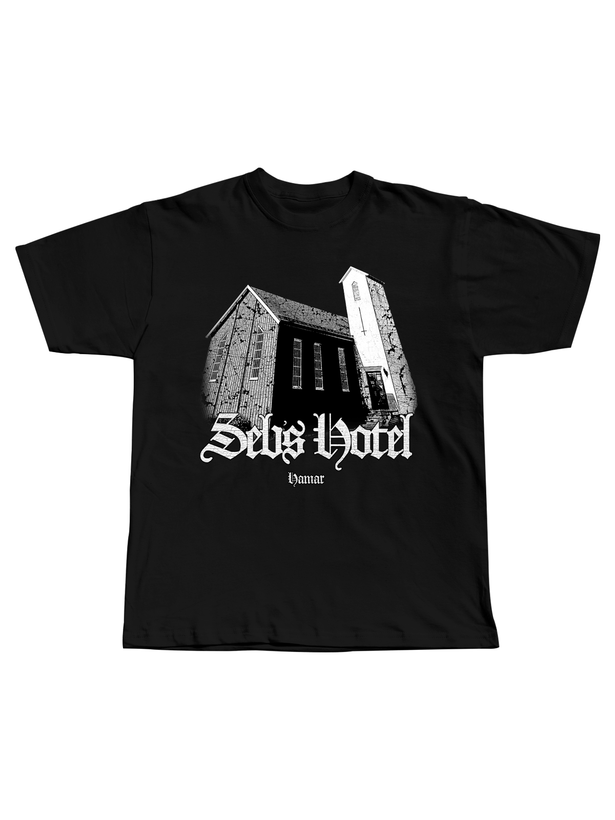 Seb's Church Tee Black