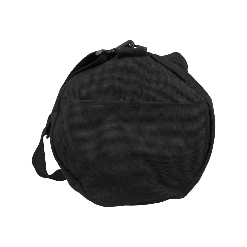 Black drum bag on a white background