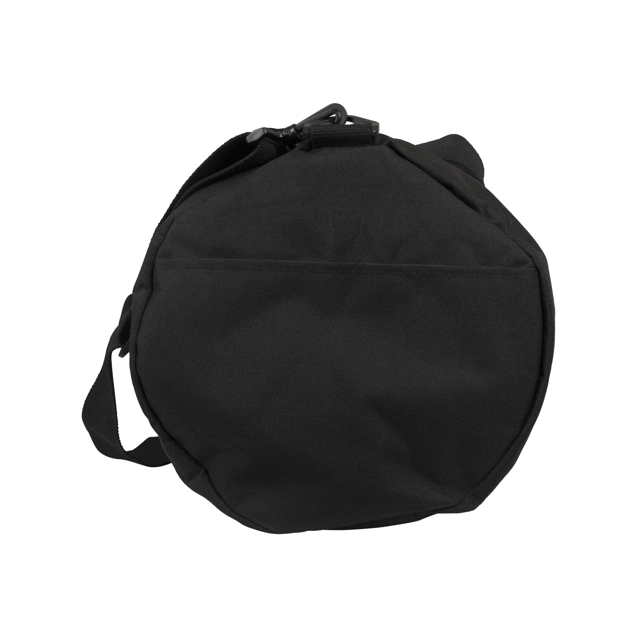 Black drum bag on a white background