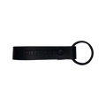 Black keychain with 'Rimfrost' branding on a white background