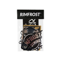 Packaged Rimfrost clothing with stickers on a white background
