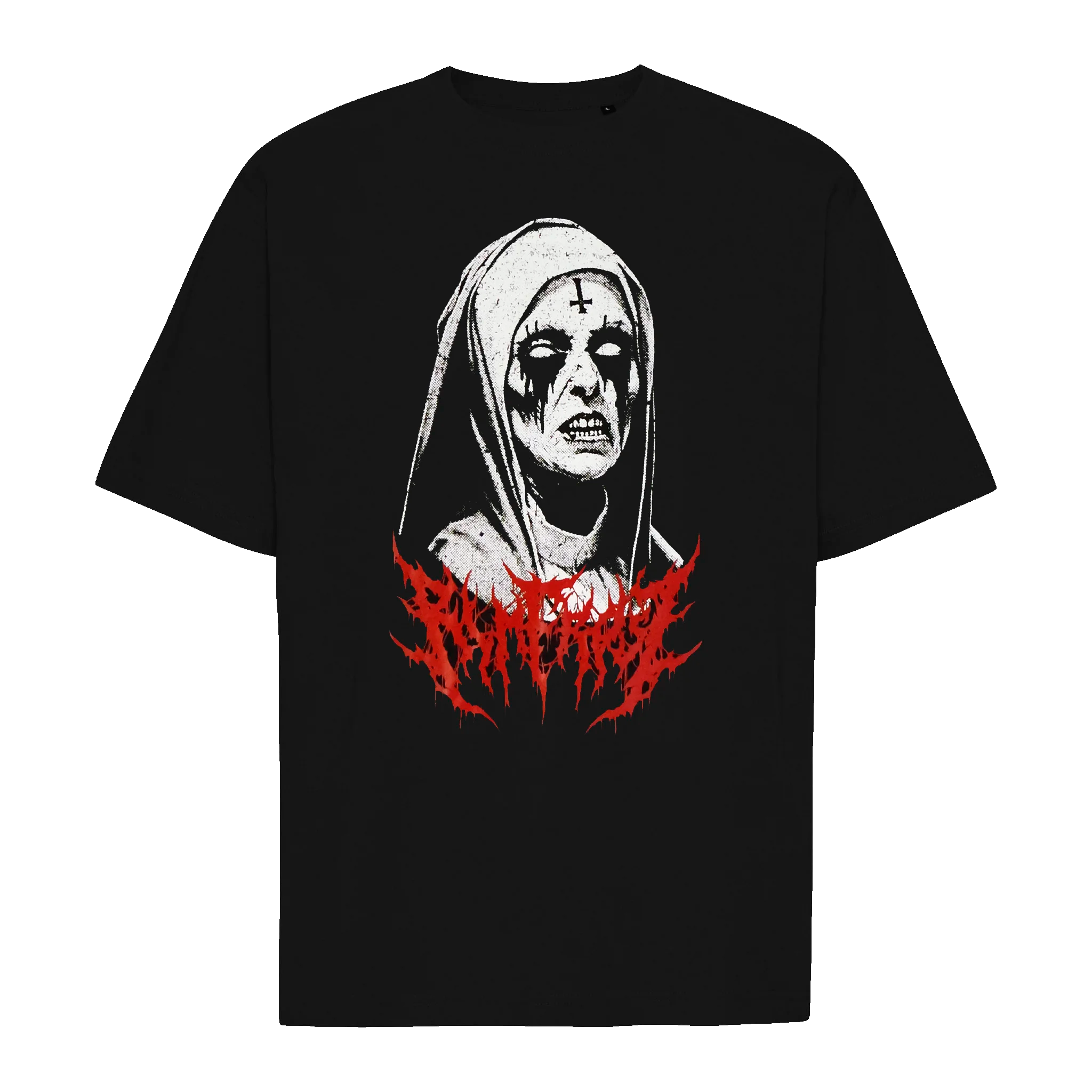 Black Metal Nun Tee - Dark Graphic T-Shirt