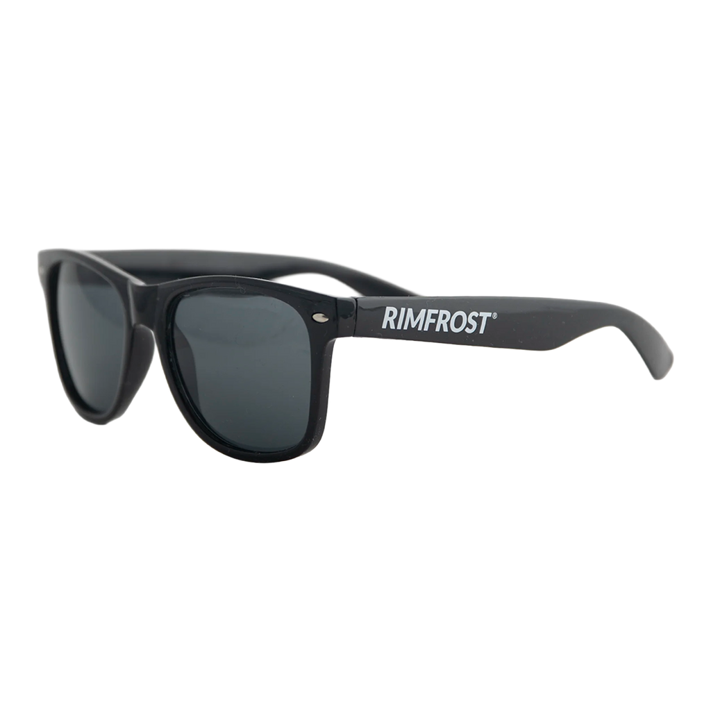 Black sunglasses on a white background