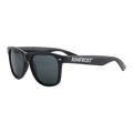 Black sunglasses on a white background