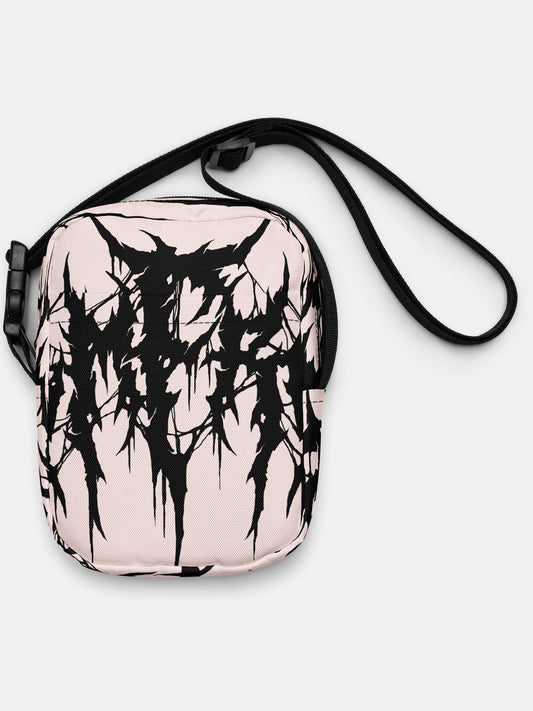 Black Metal Cross Body Bag Pink