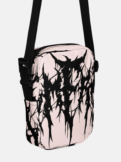 Black Metal Cross Body Bag Pink