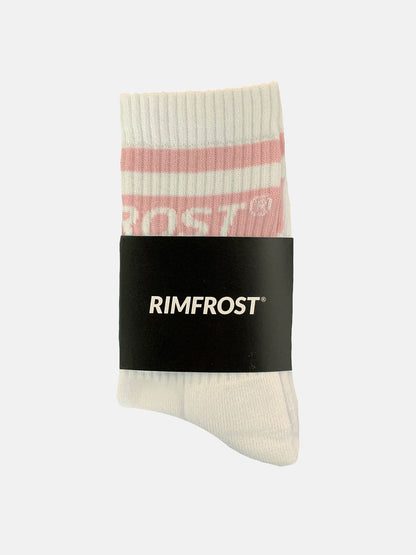 White/Pink Classic Crew Socks - RIMFROST®