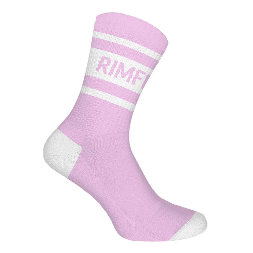 Pink/white Classic Crew Socks - RIMFROST®